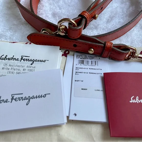 Salvatore Ferragamo Soft W Terracotta bull leather - Picture 15 of 17